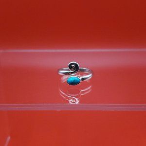 Size 6.25 925 Sterling Silver Cute Dyed Howlite Stone Ring